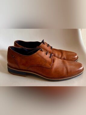 LLOYD Laval Mens Leather Derby Shoes US 9 UK 8 EU 42 F Brown